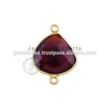 Vermeil Gold Gemstone Bezel Connectors Wholesale